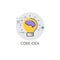 Light Bulb Icon New Creative Core Idea Business Concept