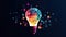 A light bulb icon representing the creativity and innovation involved in big data management created with Generative AI