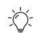 Light bulb icon. A symbol of an idea, a solution. Electric light bulb. Simple vector illustration on a white background