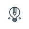 light bulb icon vector from designing concept. Thin line illustration of light bulb editable stroke. light bulb linear sign for