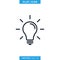 Light Bulb Icon Vector Logo Design Template. Lamp Symbol