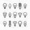 Light bulb icons