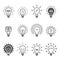 Light bulb icons - idea, innovation and inspiration