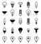 Light bulb icons - Illustration