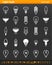 Light bulb icons - Illustration.