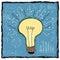 Light bulb idea concept template. Vector illustrat