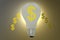 Light bulb idea finance investment and economy