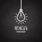 Light bulb idea logo on blackboard