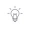 Light bulb, idea thin line icon. Linear vector symbol