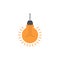 Light, Bulb, Idea, Tips, Suggestion  Flat Color Icon. Vector icon banner Template