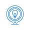 Light bulb idea vector line icon. Efficient creative process with vivid imagination.