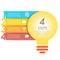 Light bulb infographic template. Idea lamp concept with 4 step for graph, presentation.