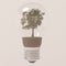 Light bulb, isolated, tree inside