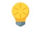 Light bulb lamp idea power single isolated icon with flat style