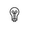 Light Bulb Line Icon In Flat Style Vector For App, UI, Websites. Black Icon Vector Illustration