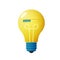 A light bulb with a loading indicator as a symbol of energy and ideas.