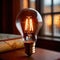 Light bulb with map, showing creative travel concepts and ideas