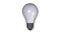 Light Bulb, milky white electric bulb on white