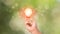 A light bulb in one\\\'s palm, a notion of inspiration from internet technology, an innovation idea concept, self-learning or