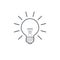 Light bulb outline line art simple icon