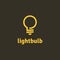 Light bulb outline vector logotype. Fully editable design template of eco energy and power. Electricity concept