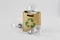 Light bulb in paper shopping bag with green recycle symbol - Save energy concept