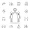 Light bulb people concept of two people icon. Detailed set of team work outline icons. Premium quality graphic design icon. One of