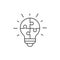 Light bulb puzzle icon
