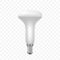 Light bulb realistic, fluorescence or CFL bulb on white background. White energy saving bulb