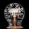 Light Bulb with Support Concept