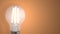 Light bulb switching on