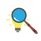 Light bulb vector idea icon illustration bright electricity lamp. Inspiration creative light bulb energy innovation power simple