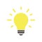 Light bulb vector idea icon illustration bright electricity lamp. Inspiration creative light bulb energy innovation power simple