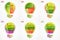 Light bulb vector infographic set of templates