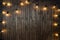 Light bulbs on dark Wooden Background real image