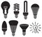 Light bulbs icons set vector illustration