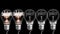 Light bulbs with problem and solution concept