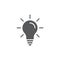 Light bulp lamp idea energy symbol icon vector isolated on white