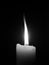 Light candle isolated, monochrome