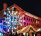 Light at Christmas market in Riga at night