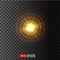 Light circular shine lens flare effect vector icon