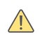 Light-colored warning icon. An exclamation icon that can be used for caution. Vectors.