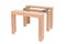 Light colored wooden transforming table