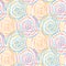 Light colors pattern with doodle swirl spirals