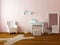 Light cozy pink room