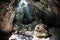 Light Descending Into Limestone Cave