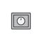 Light dimmer switch filled outline icon