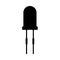 Light diode it is black icon .