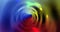 Light at the end of the tunnel, flying deep into the colorful rainbow tunnel. Background animation of seamless loops