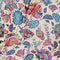 Light floral seamless pattern. Hand drawn backdrop. Colorful background. Pattern can be used for fabric, wallpaper